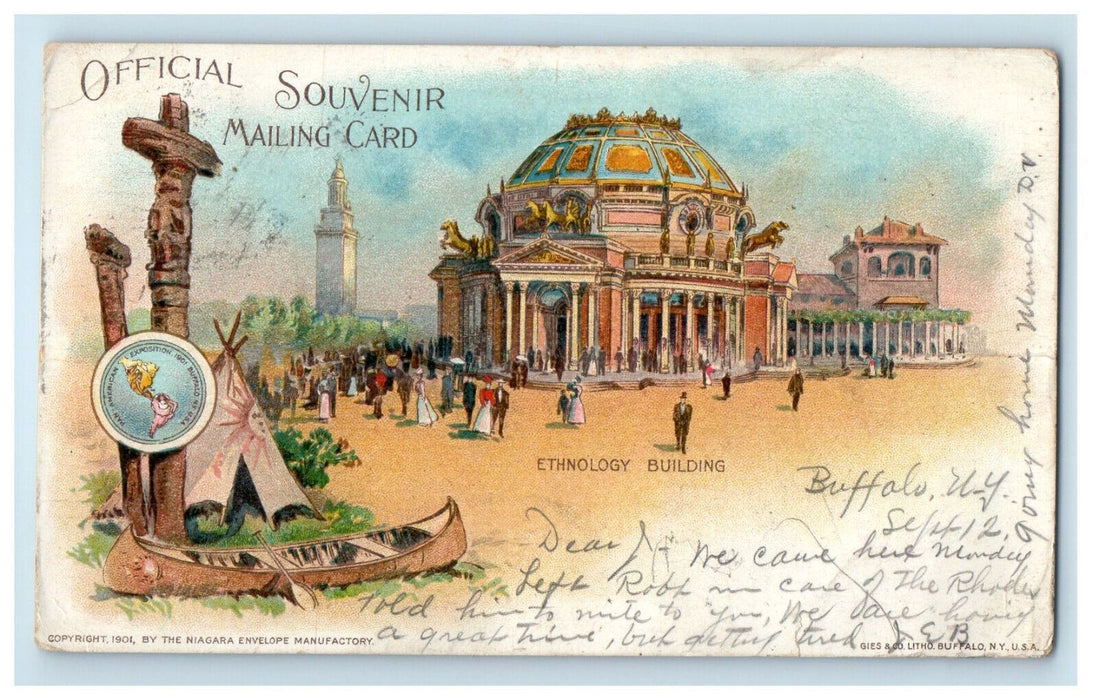 1901 Ethnology Building, Pan American Exposition Buffalo New York NY Postcard