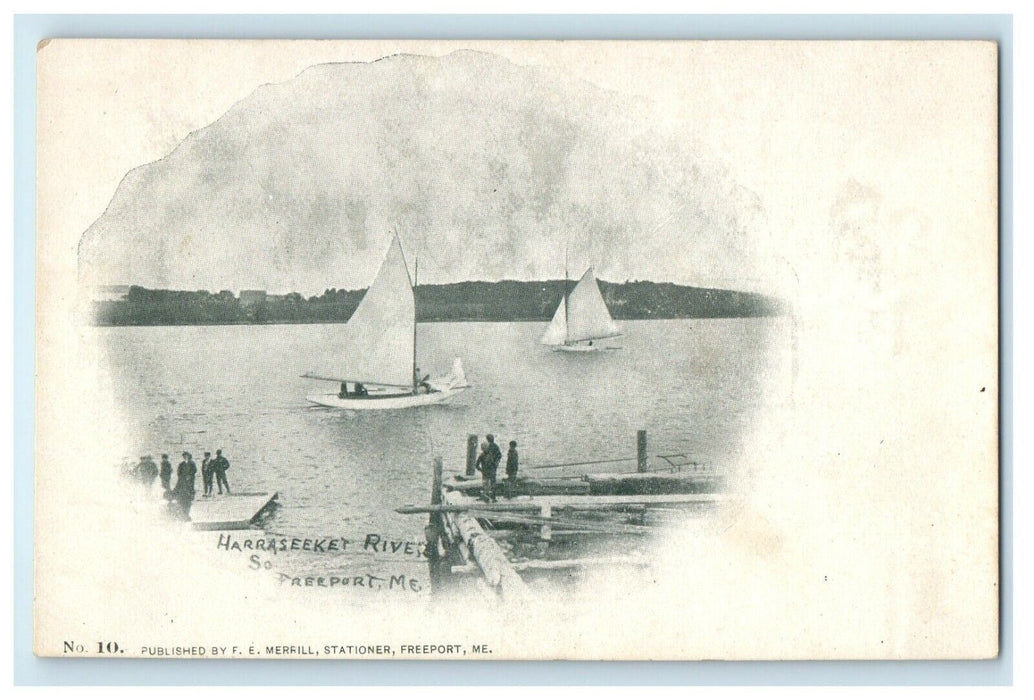1900 Harraseeket River So Freeport, Maine ME Antique Unposted Postcard