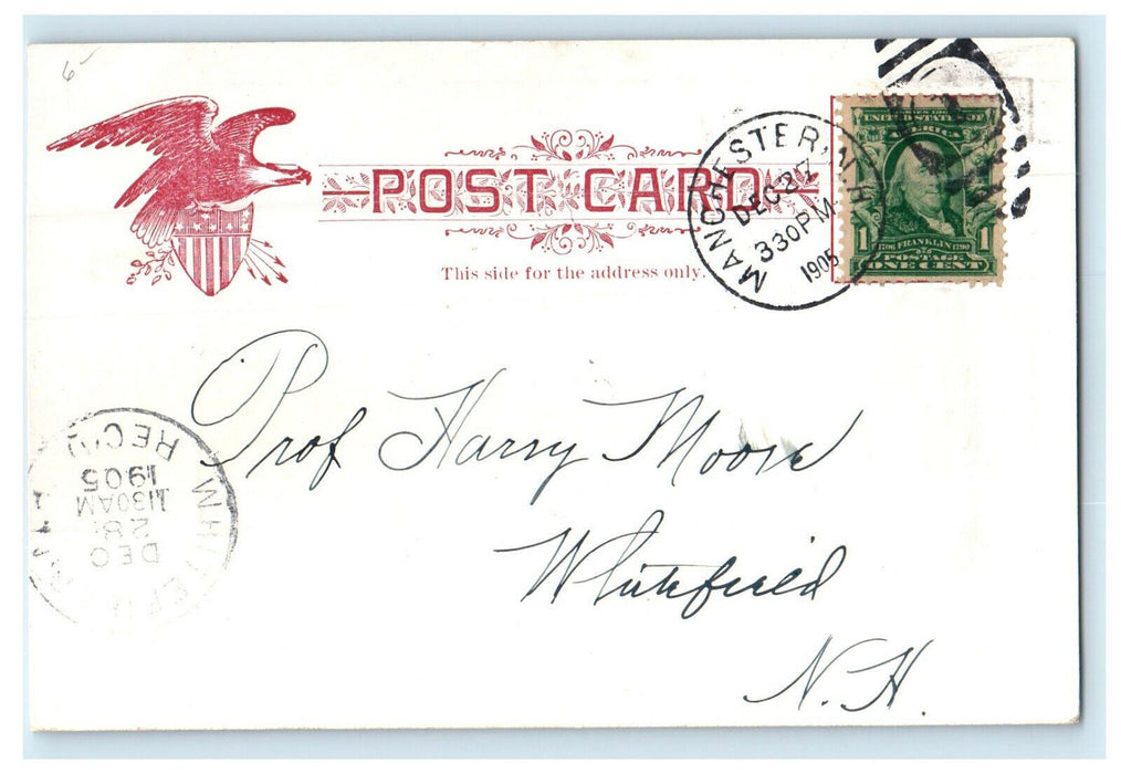 1909 View of Masonic Home, Manchester New Hampshire NH Postcard