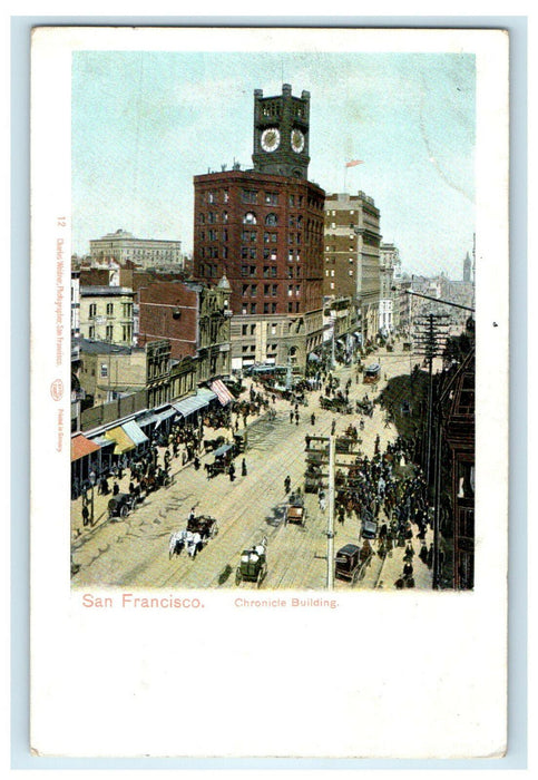 c1905s Chronicle Building. San Francisco California CA Unposted Postcard