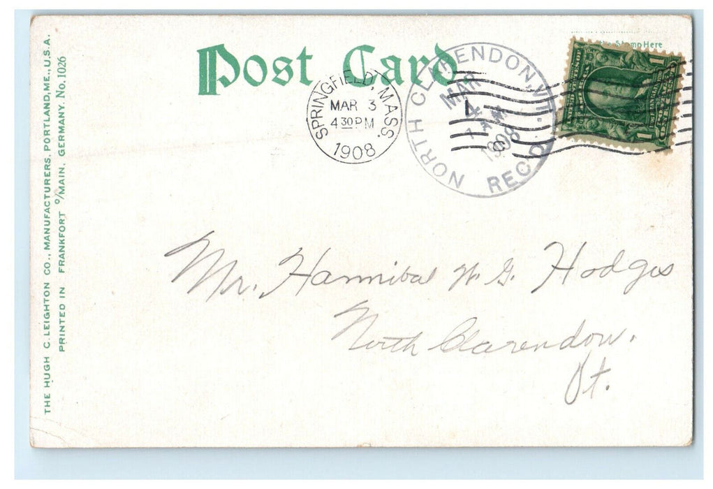 1909 North Clarendon VT, The New York Central's Empire State Express Postcard