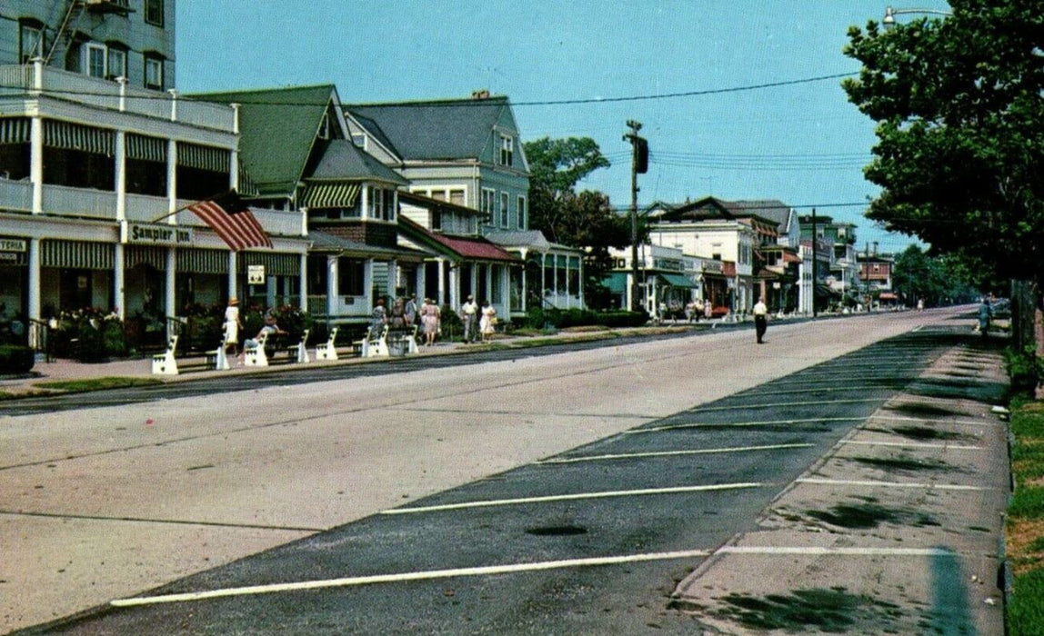 Greetings From Ocean Grove New Jersey NJ No Cars Main Avenue Postcard