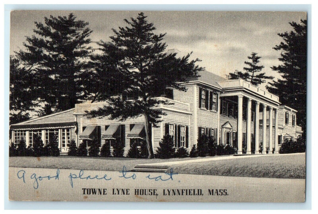 1953 Towne Lyne House Lynnfield Massachusetts MA Posted Vintage Postcard