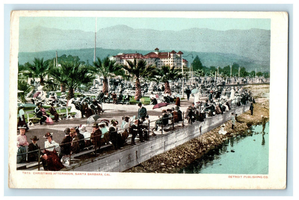 c1905s Christmas Afternoon, Santa Barbara California CA Unposted Postcard