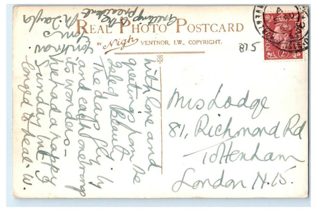 c1920's The 6 Wonders Of The Isle Of Wight England Multiview RPPC Postcard