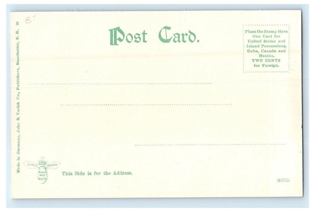 c1905s New Pavilion, Pine Island Park, Manchester New Hampshire NH Postcard