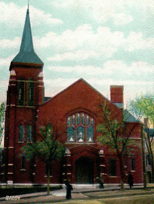 c1910 Front View Of Methodist Church Adams Massachusetts MA Antique Postcard