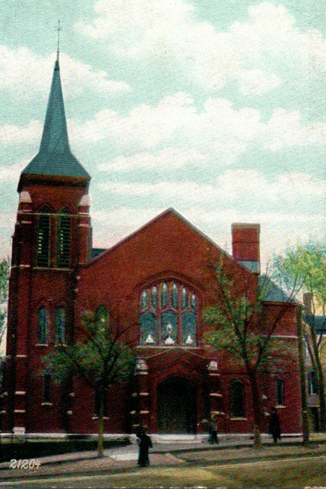 c1910 Front View Of Methodist Church Adams Massachusetts MA Antique Postcard
