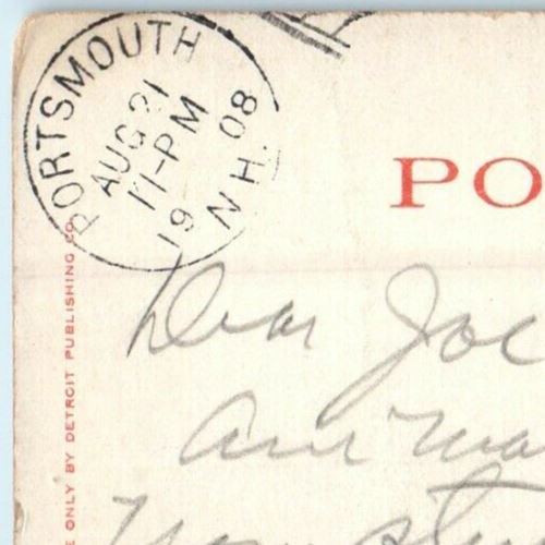 1908 Preparing The Christmas Dinner Chef Portsmouth New Hampshire NH Postcard