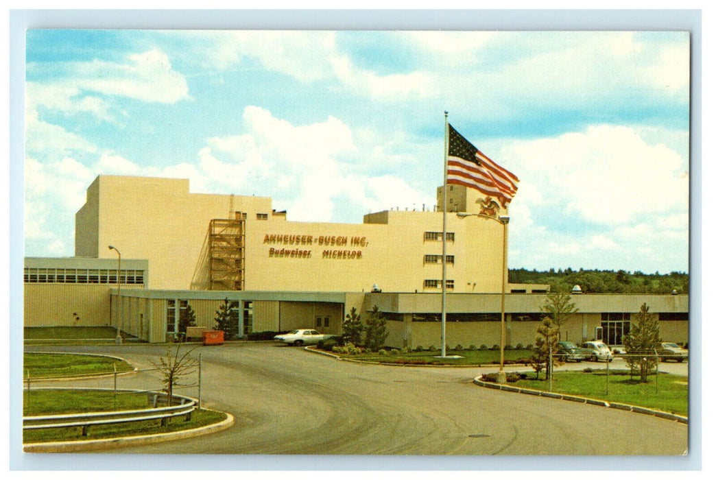 c1960s New England Home of Anheuser-Busch Inc. New Hampshire NH Vintage Postcard