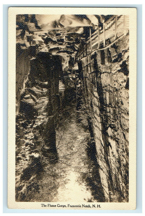 c1920s The Flume Gorge, Franconis Notch, New Hampshire NH Unposted Postcard