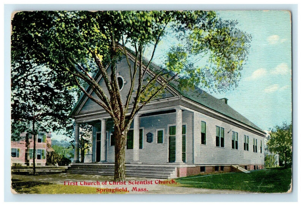 First Church Of Christ Scientist Church Springfield Massachusetts MA Postcard