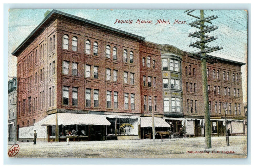 Pequoig House Street View Athol Massachusetts MA Unposted Postcard