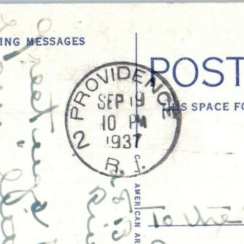 1937 Van Wickle Gates Brown University Providence Rhode Island RI Postcard