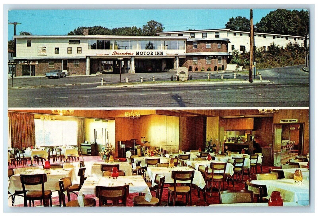 Shrewsbury Motor Inn And Dining Room Shrewsbury Massachusetts MA Postcard