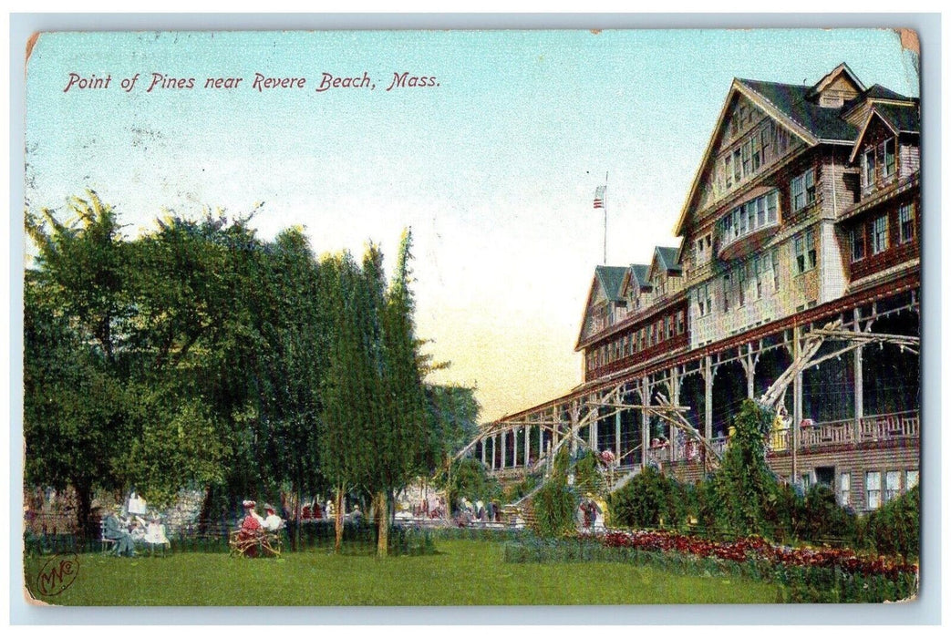 1906 Point Of Pines Near Revere Beach Massachusetts MA Posted Antique Postcard