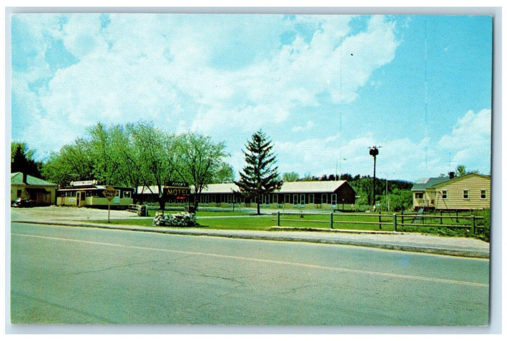 c1950's Fitch's Motel Roadside Pittsfield Massachusetts MA Vintage Postcard