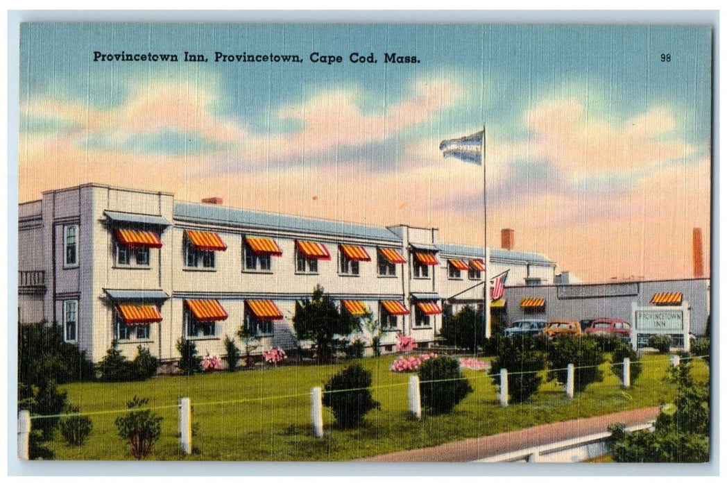 c1930's Provincetown Inn Cars Provincetown Cape Cod Massachusetts MA Postcard