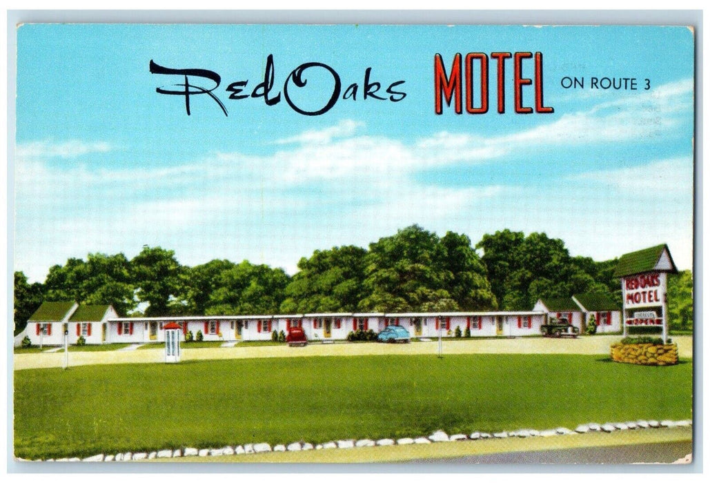 c1960's View Of Red Oaks Motel Plymouth Massachusetts MA Vintage Postcard