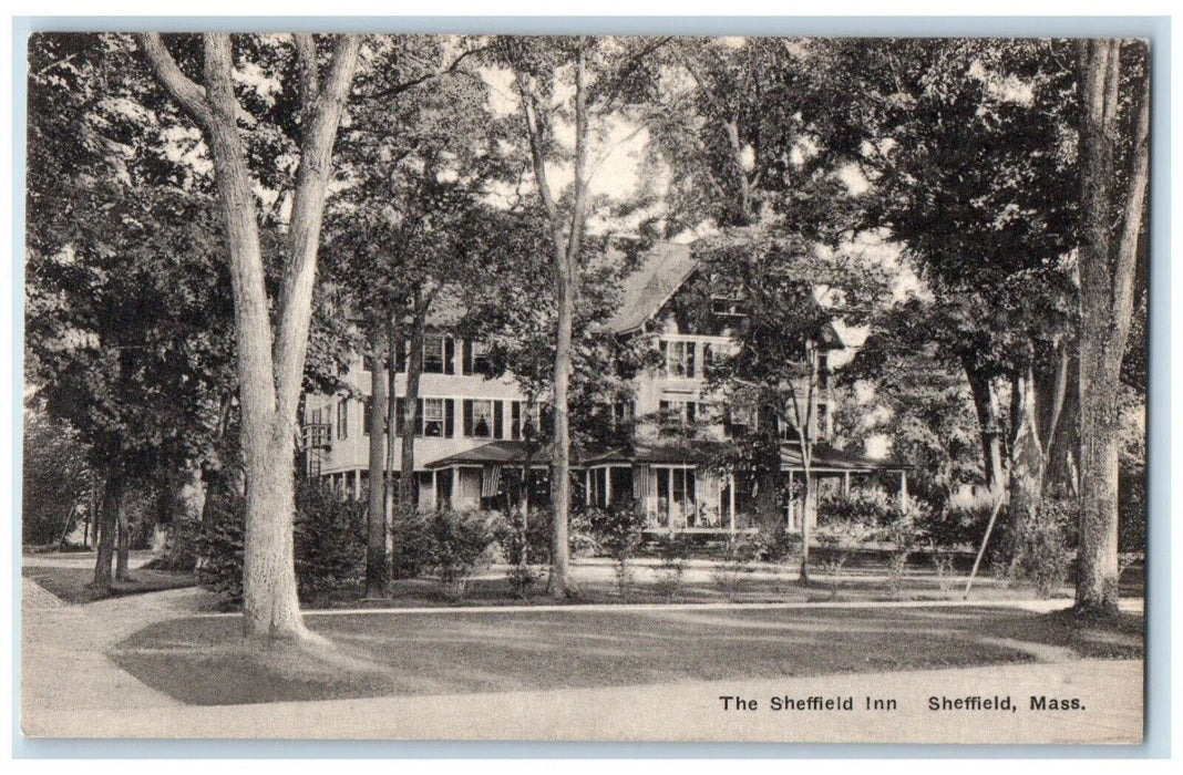 The Sheffield Inn Building Scene Street Sheffield Massachusetts MA Postcard