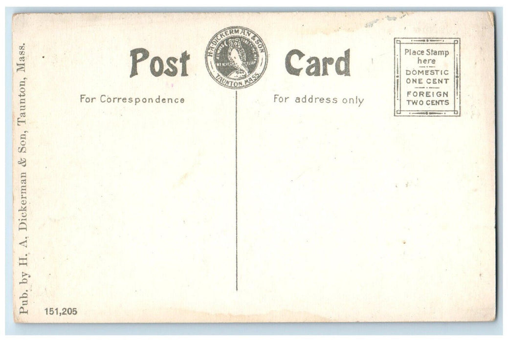c1910's Hotel Pilgrim Building Plymouth Massachusetts MA Antique Postcard