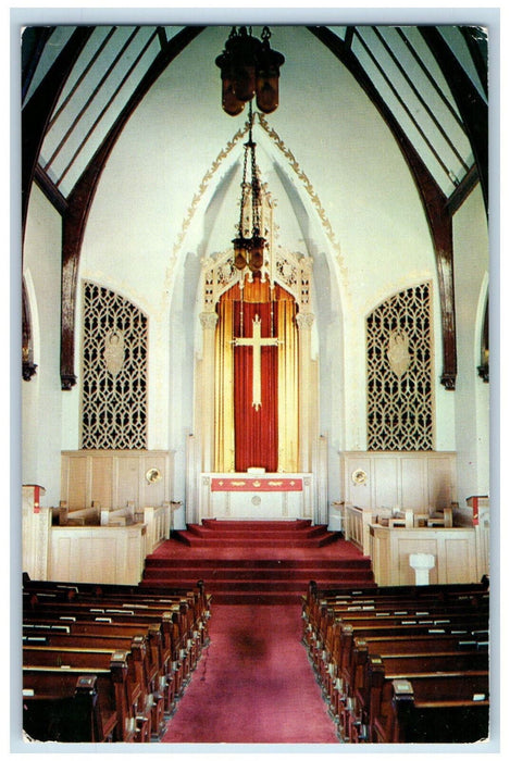 c1950's Zion Lutheran Church, Market at Larwill, Wooster Ohio OH Postcard