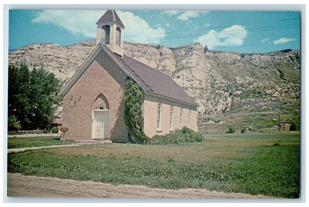 c1960s Oldest Church in North Dakota Built By Marquis Demores Medora ND Postcard