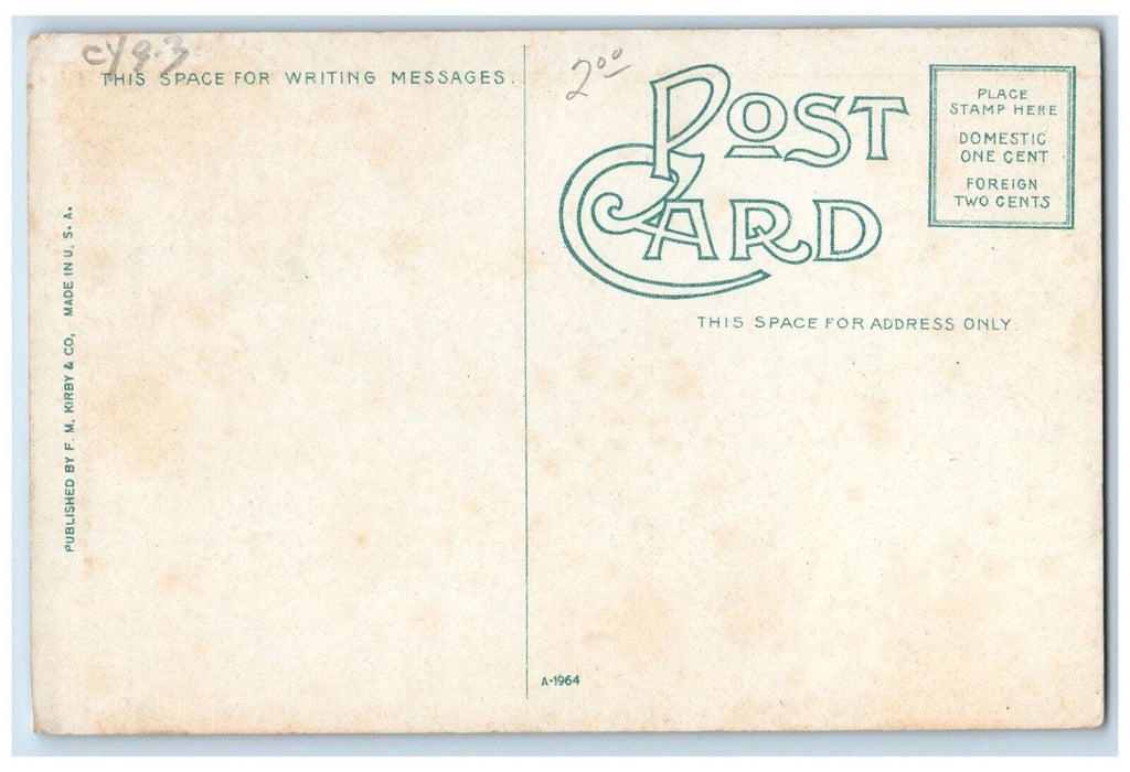 c1910 Wrap Around Congregational Church, Woonsocket Rhode Island RI Postcard