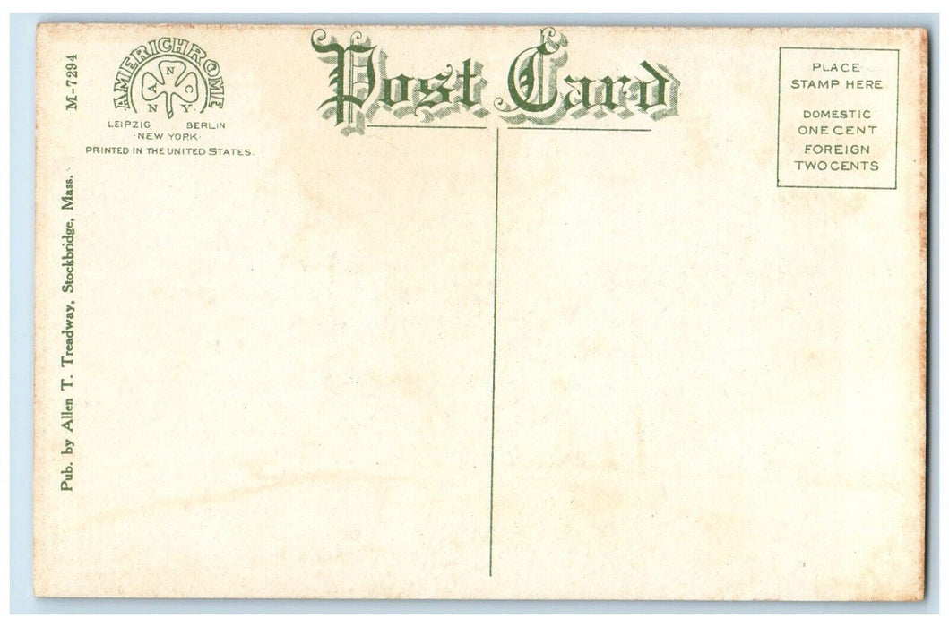 c1910's Red Lion Inn Building Stockbridge Massachusetts MA Antique Postcard