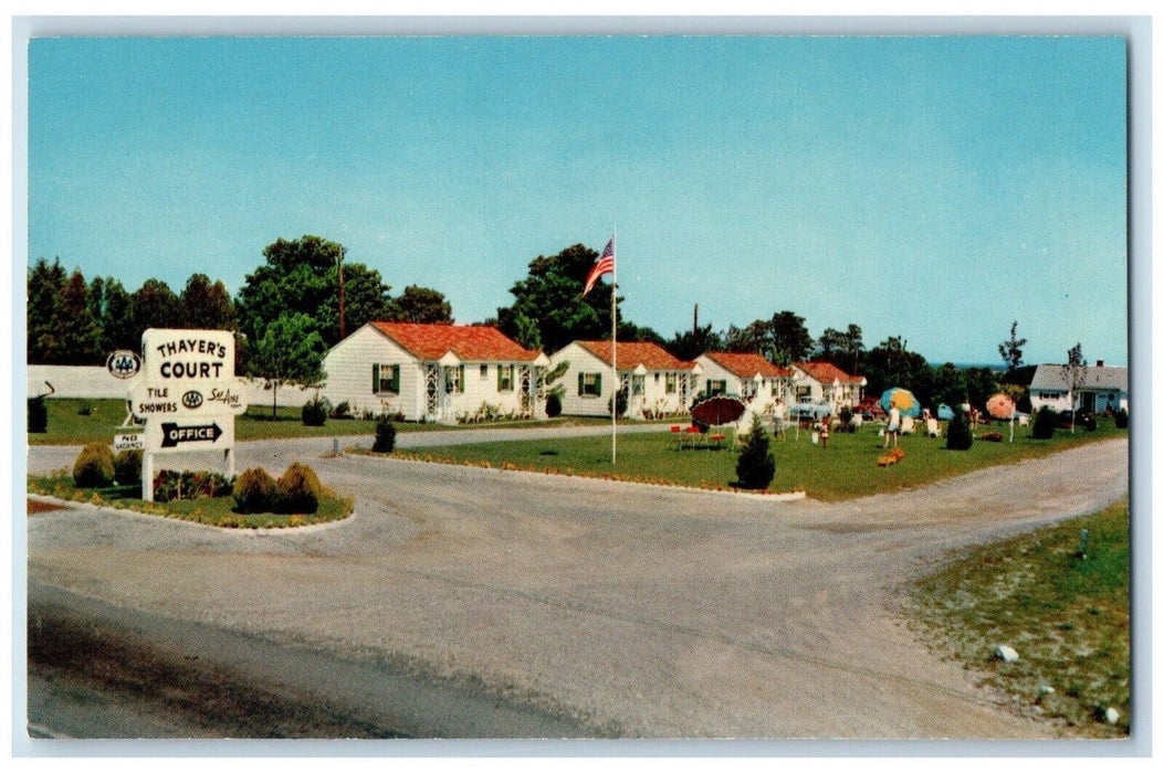 c1950's Thayer's Court Cape Cod Massachusetts MA Unposted Vintage Postcard