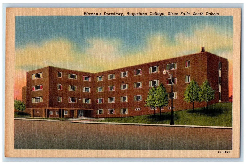 c1940's Women's Dormitory Agustana College, Sioux Falls South Dakota SD Postcard