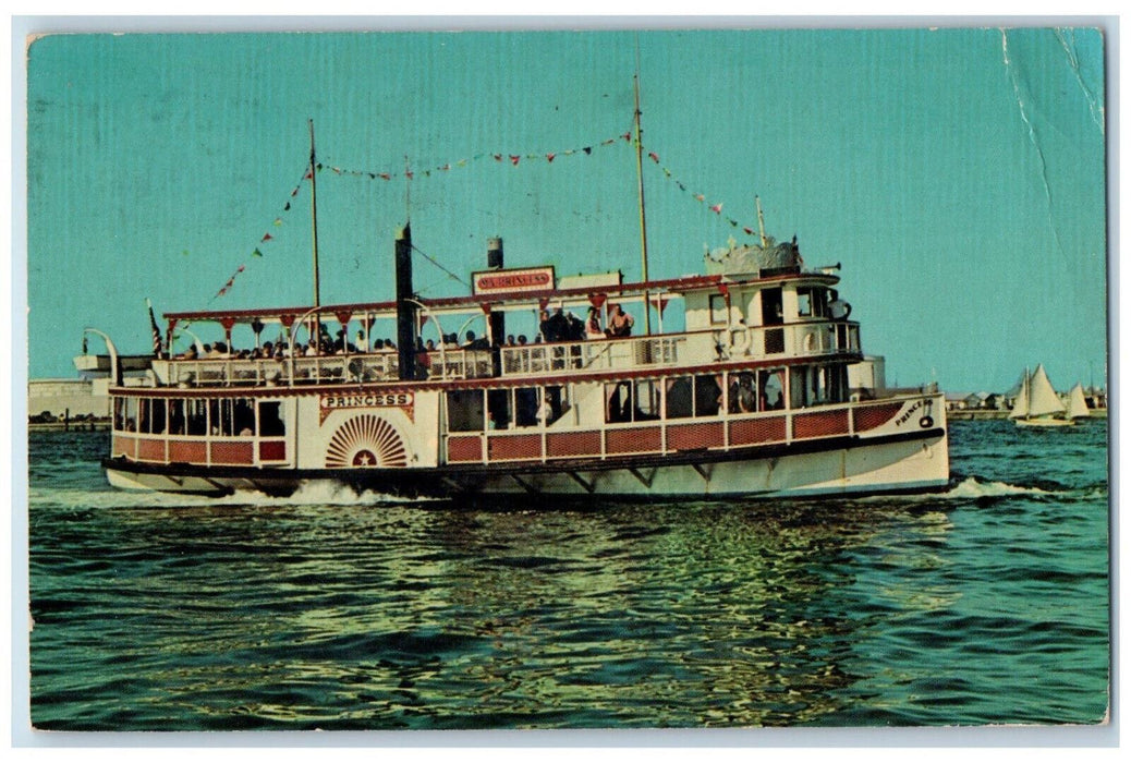 1967 Cruise Boat "Princess" Ports of Call Village San Pedro CA Postcard