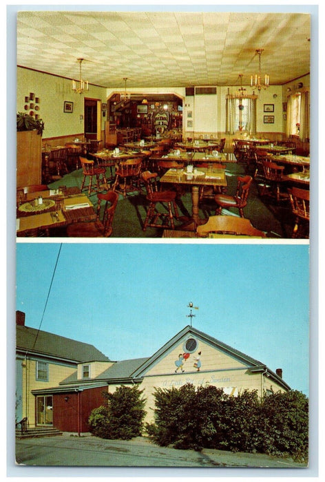 Swedish Coffee House Restaurant South Sudbury Massachusetts MA Vintage Postcard