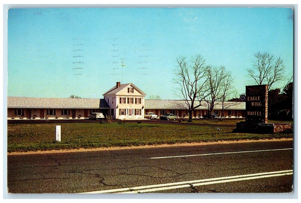 1961 Eagle Wing Motel Roadside Cape Cod Massachusetts MA Posted Vintage Postcard