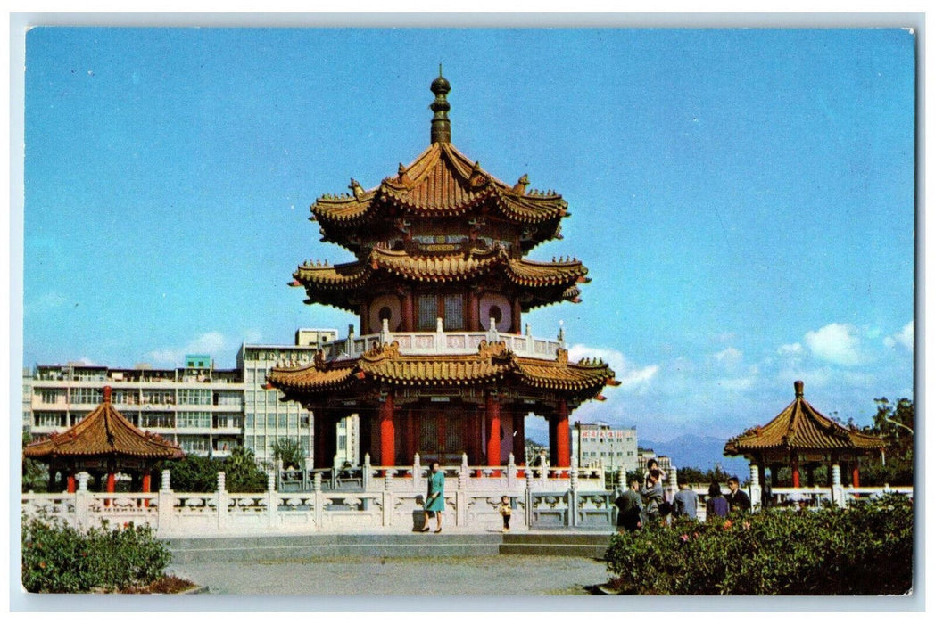 c1950's Three Story Chinese Pagoda Taipei New Park Taiwan, China Postcard