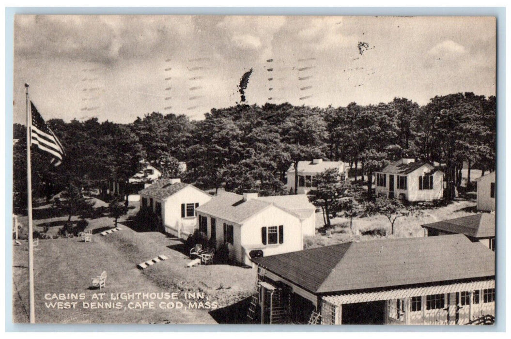1951 Cabins At Lighthouse Inn West Dennis Cape Cod Massachusetts MA Postcard