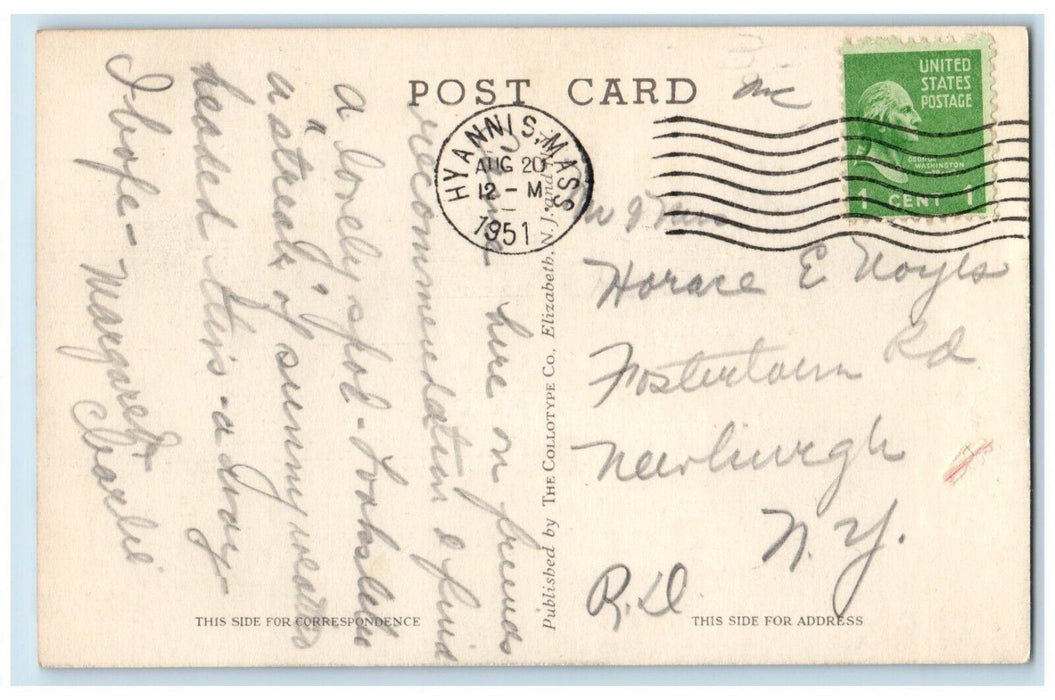 1951 Cabins At Lighthouse Inn West Dennis Cape Cod Massachusetts MA Postcard