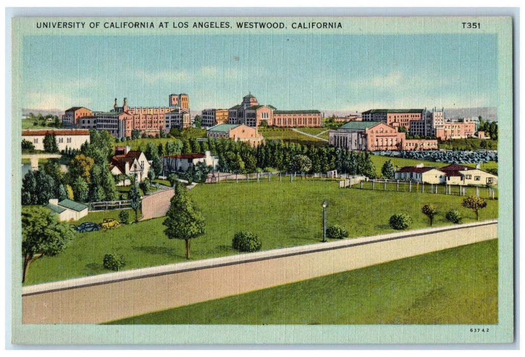 c1930's University of California at Los Angeles Westwood California CA Postcard