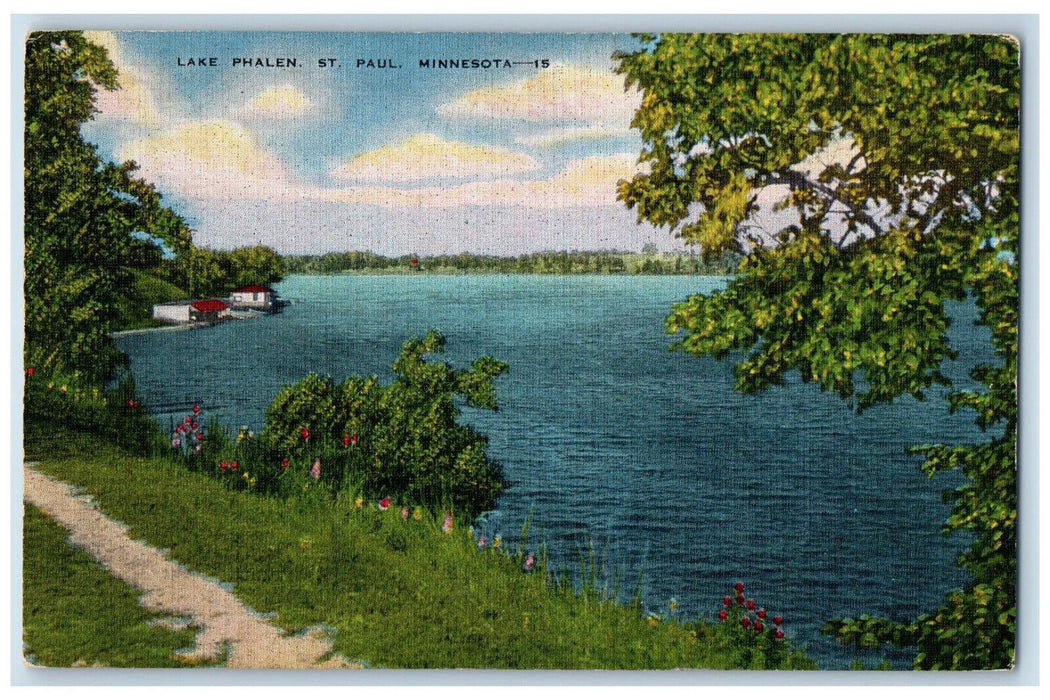 c1940's Lake Phalen at Phalen Park St. Paul Minnesota MN Vintage Postcard