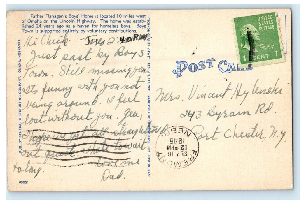 1946 Father Flanagan's Boy's Home Band Boys Town Nebraska NE Vintage Postcard
