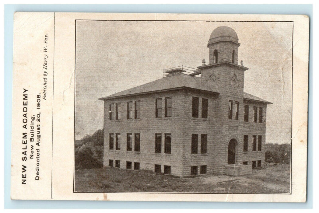 1909 New Salem Academy New Building South Athol Massachusetts MA Postcard