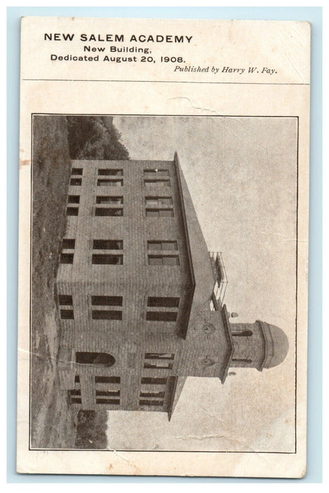 1909 New Salem Academy New Building South Athol Massachusetts MA Postcard