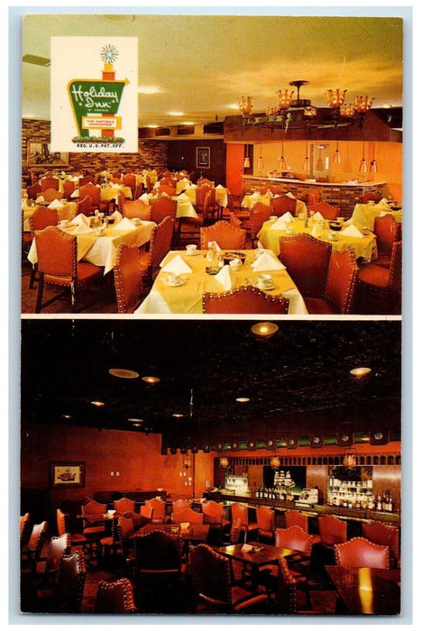 Holiday Inn And Dining Room Brockton Massachusetts MA, Split View Postcard