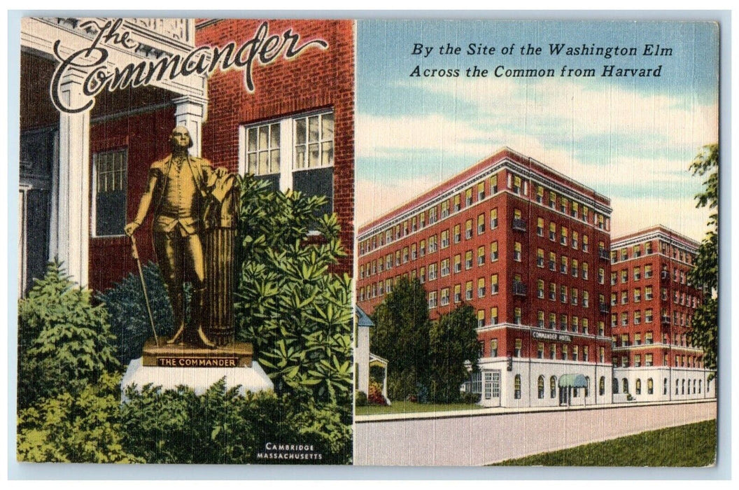 The Commander Hotel Building Cambridge Massachusetts MA Vintage Postcard