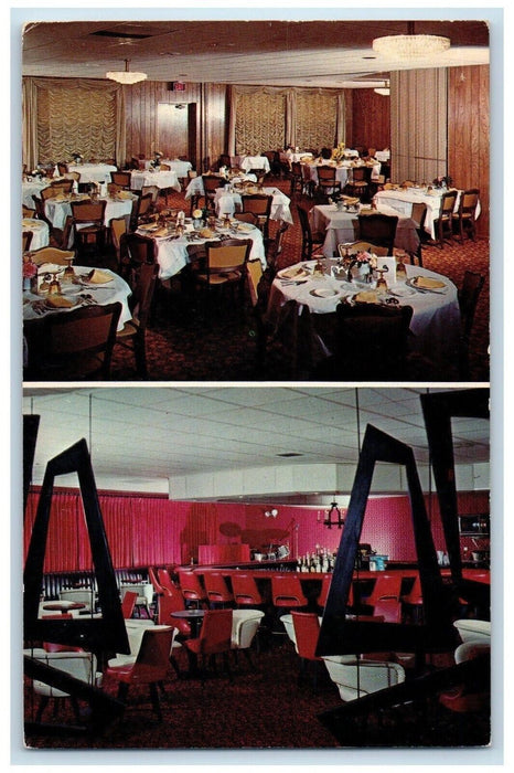 Highlight Room Highlife Lounge Restaurant Dining Room Chicopee Falls MA Postcard