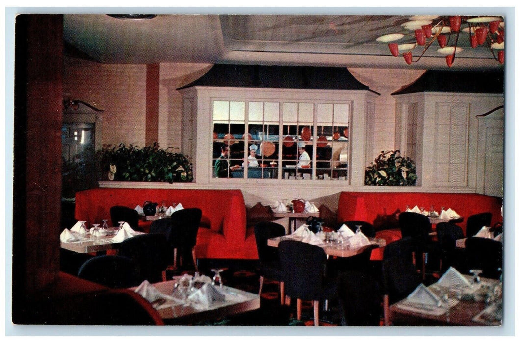 c1950's The Hotel Touraine Grille Dining Room Boston Massachusetts MA Postcard
