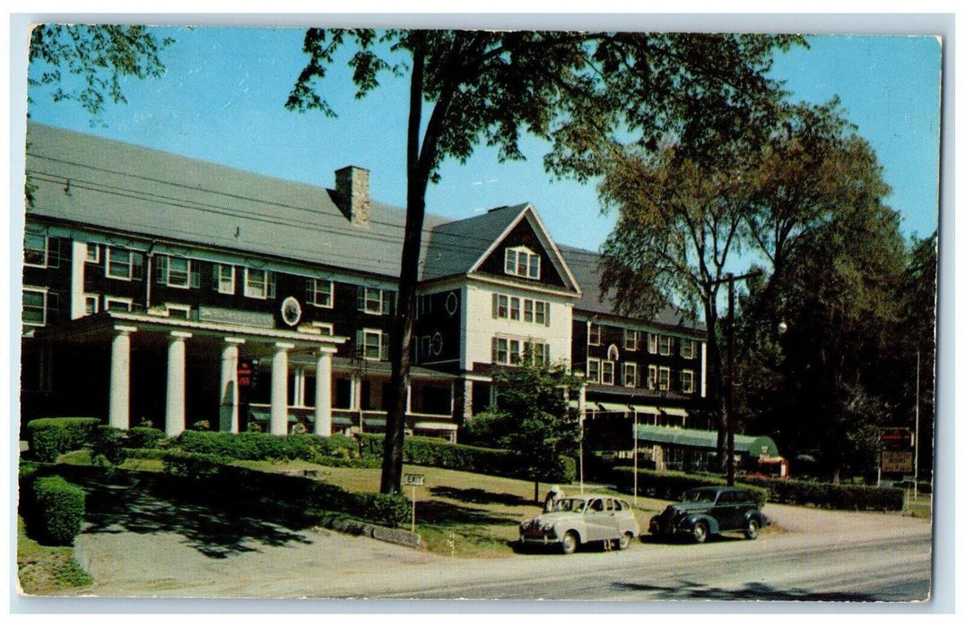 1958 Berkshire Inn Cars Street View Great Barrington Massachusetts MA Postcard