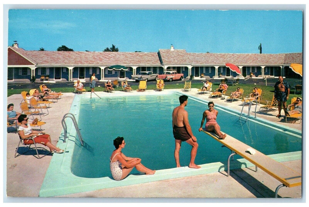 The Craigville Motel Swimming Pool Centerville Cape Cod MA Vintage Postcard