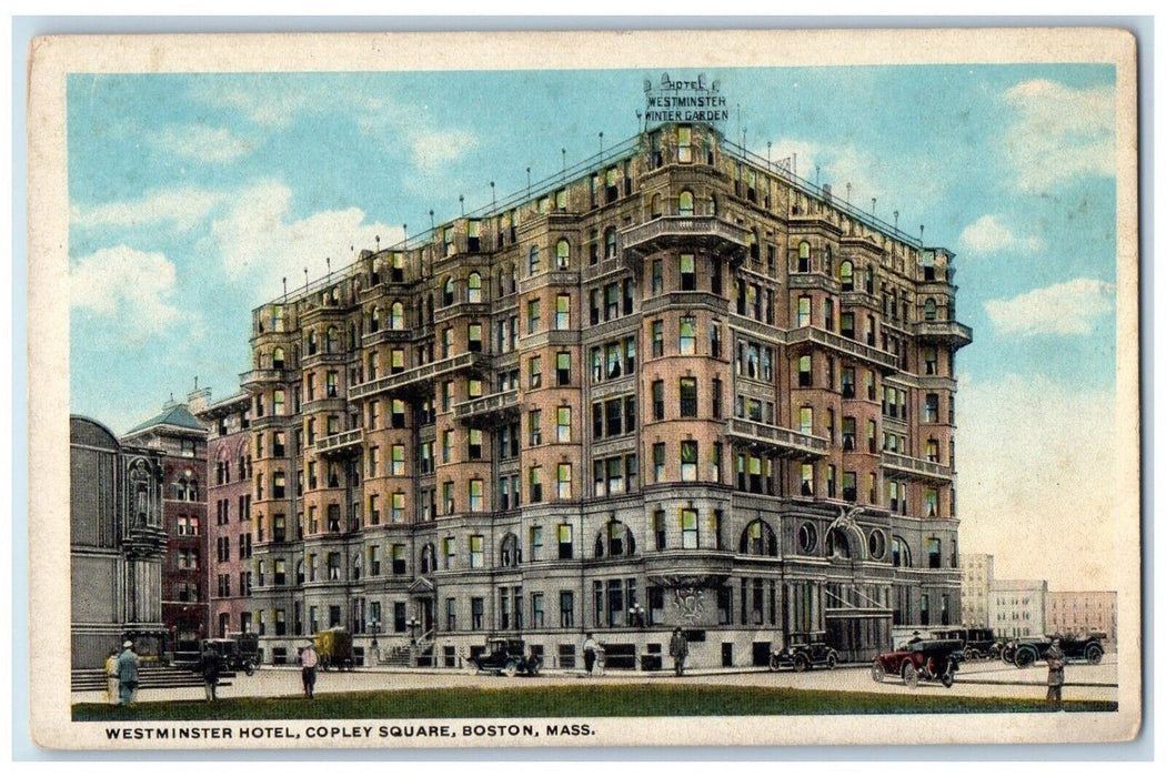 c1930's Westminster Hotel Copley Square Boston Massachusetts MA Vintage Postcard
