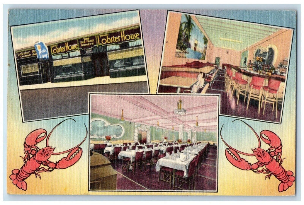 1960 Tremont Lobster House Dining Room Boston Massachusetts MA Vintage Postcard